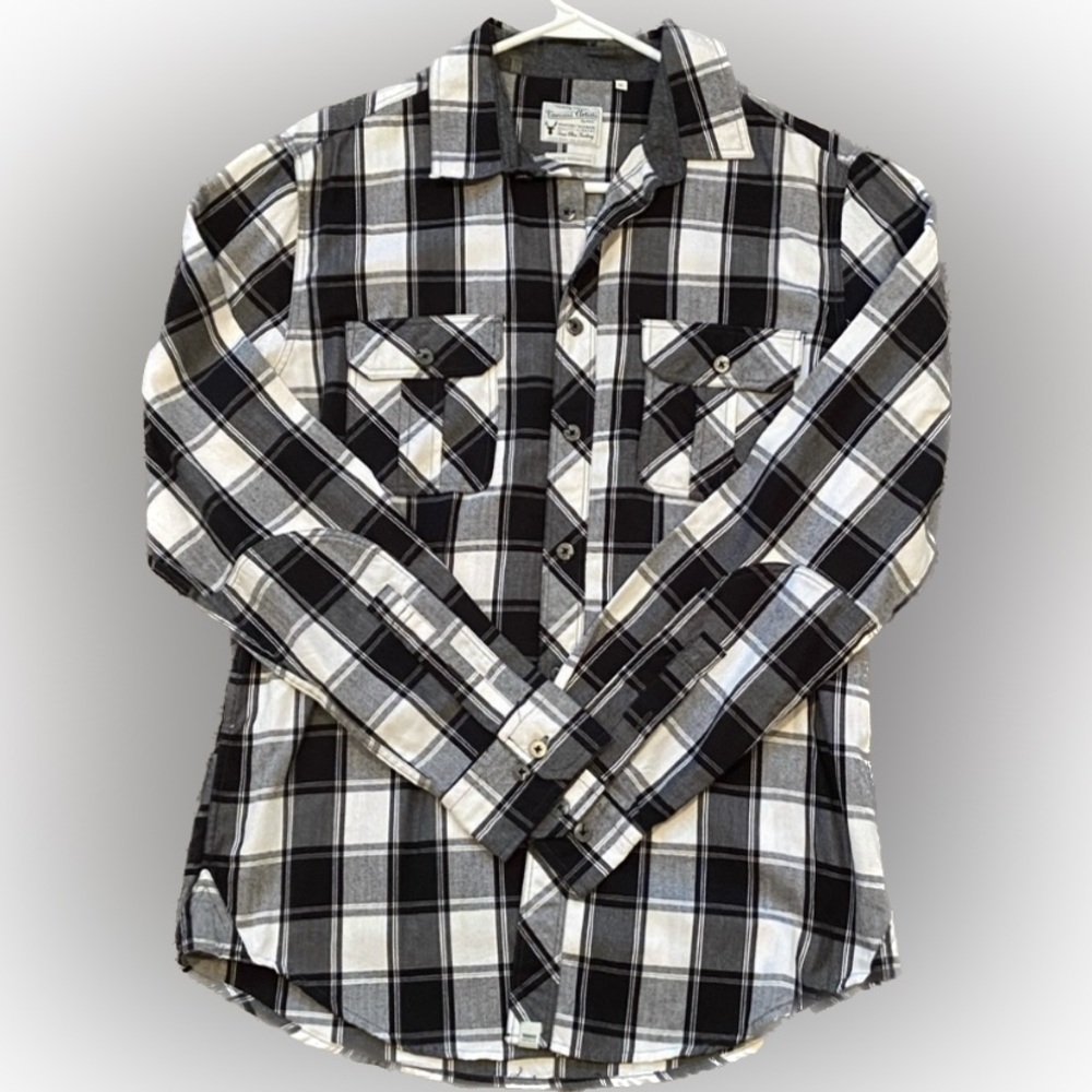 Men’s Various Artist long Sleeve Plaid Shirt med